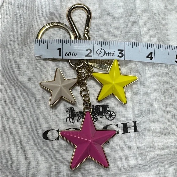 COACH STAR BAG CHARM KEY CHAIN WITH DUST BAG - Picture 10 of 10